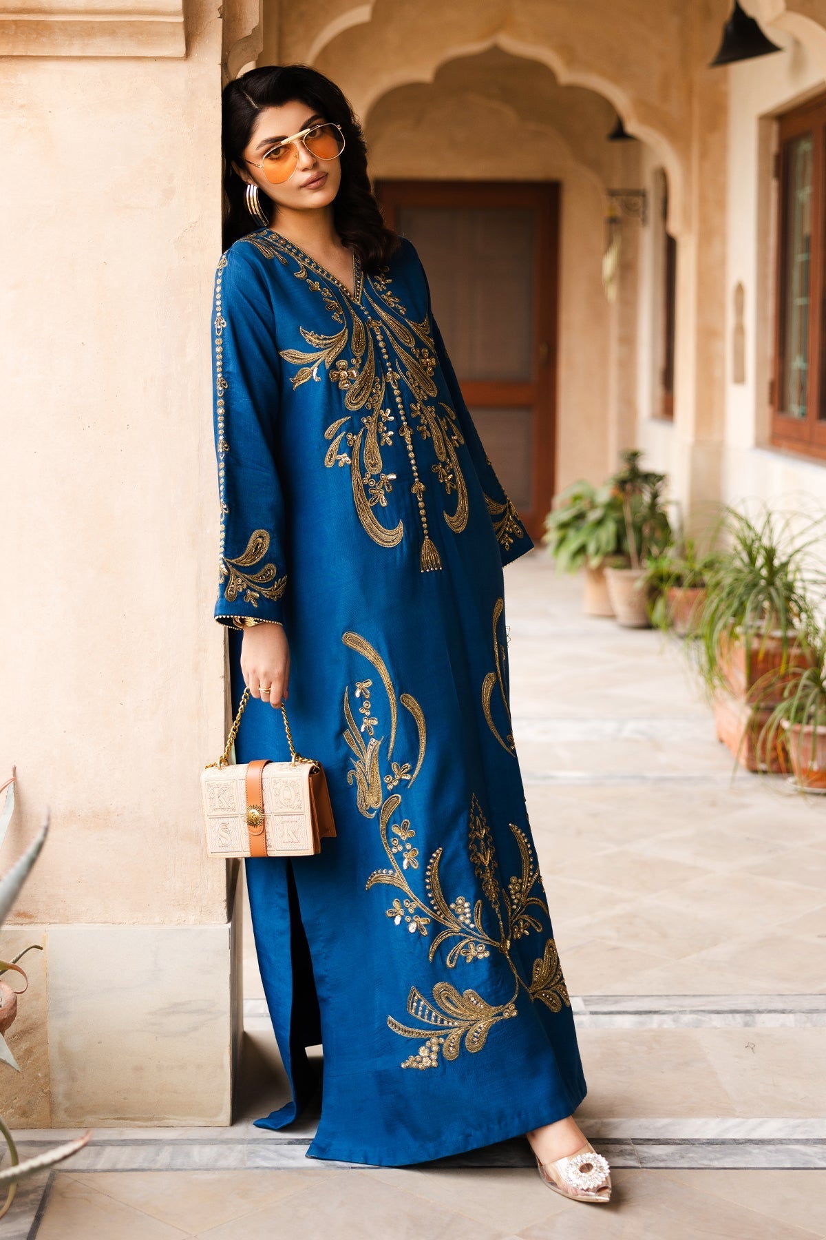 Zoya ?? Royal Blue Embroidered 2-Piece Kaftan | Zainab Musa Mannat USA Zoya ?? Royal Blue Embroidered 2-Piece Kaftan | Zainab Musa Mannat USA