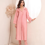 Blush pink raw silk dress â?? minimal, elegant, and chic.